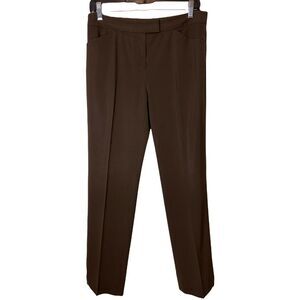 Lafayette‎ 148 Dress Pants Trousers Irving Wool Womens 2 Stretch Brown Career
